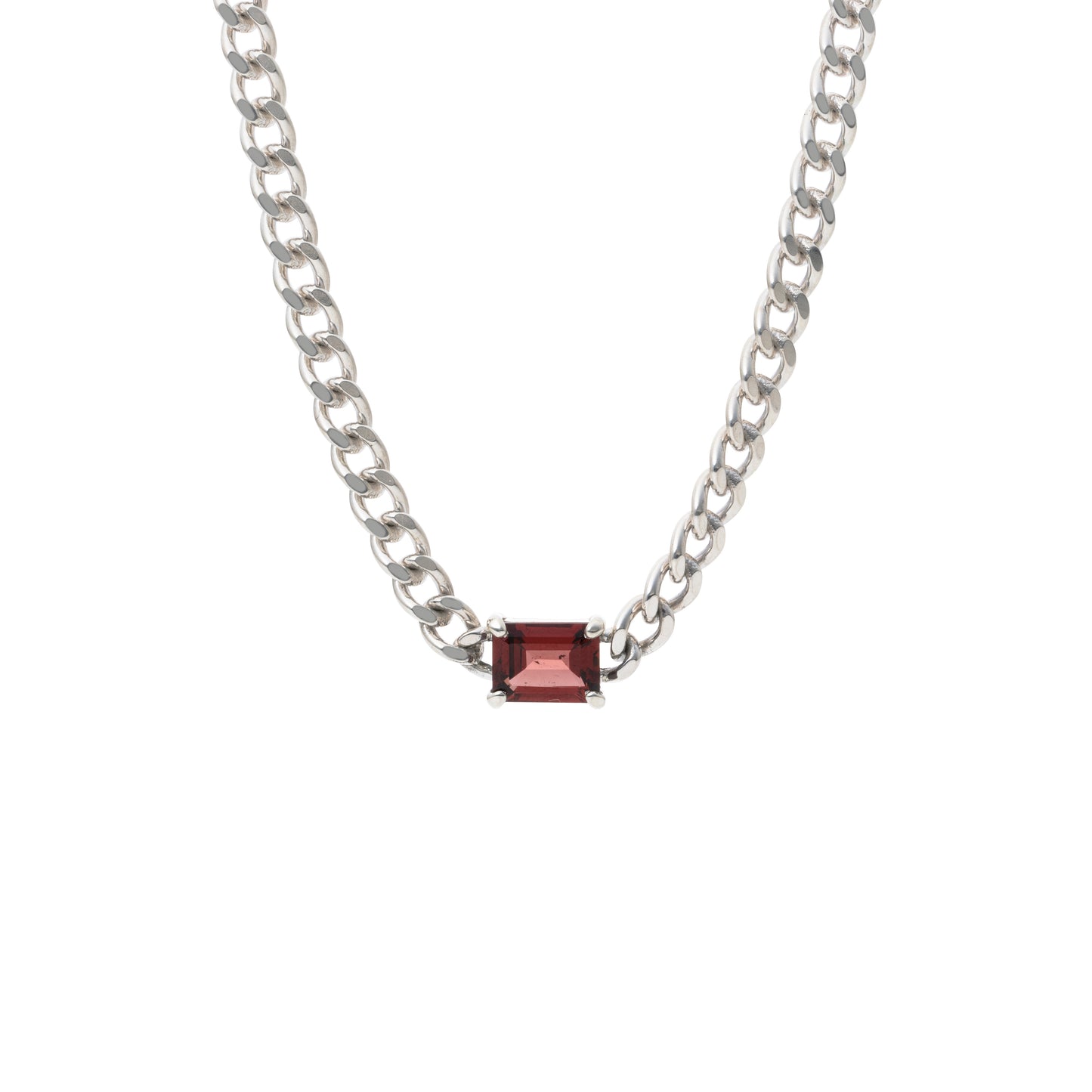 Incomplete Necklace_SV925 × Garnet