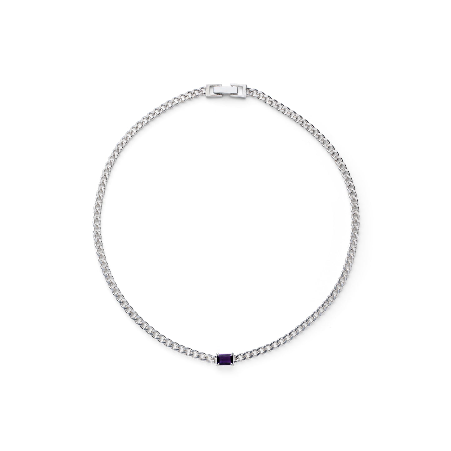 Incomplete Necklace_SV925 × Amethyst