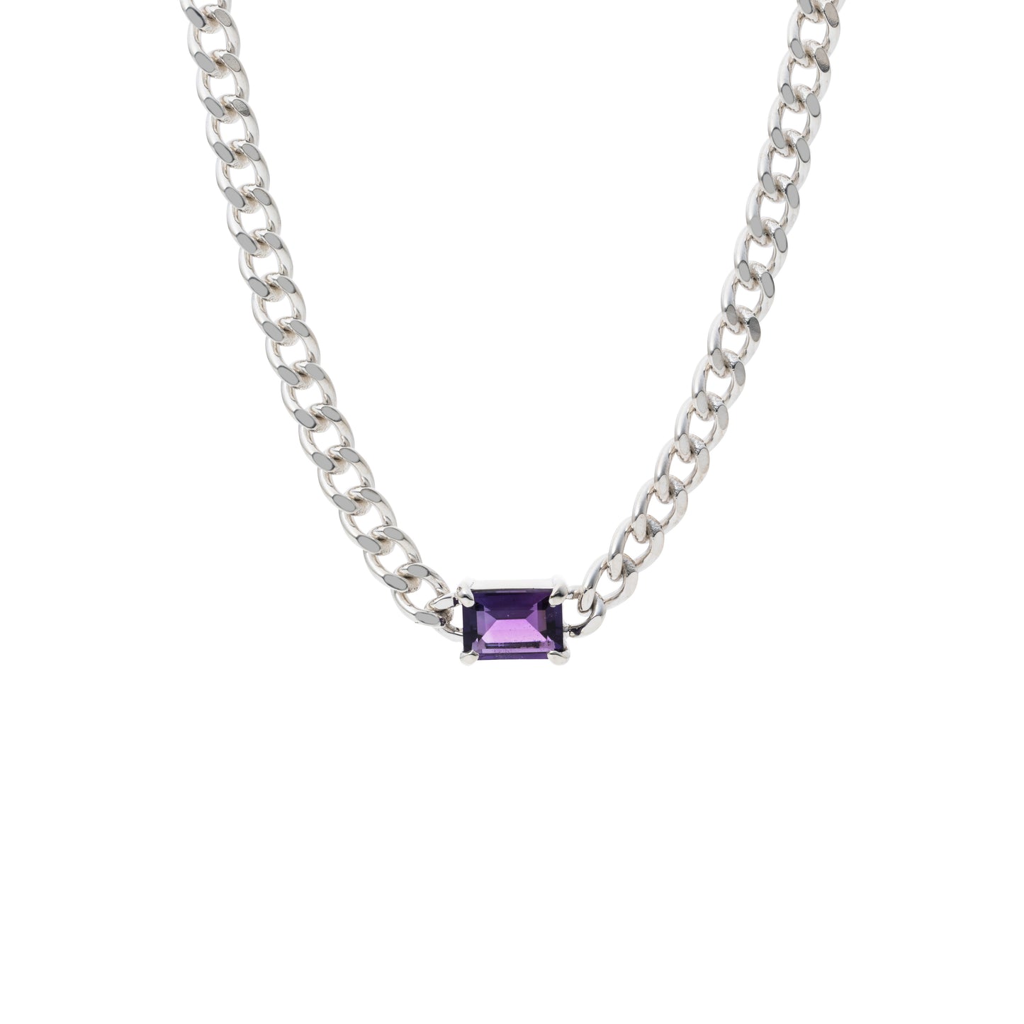 Incomplete Necklace_SV925 × Amethyst