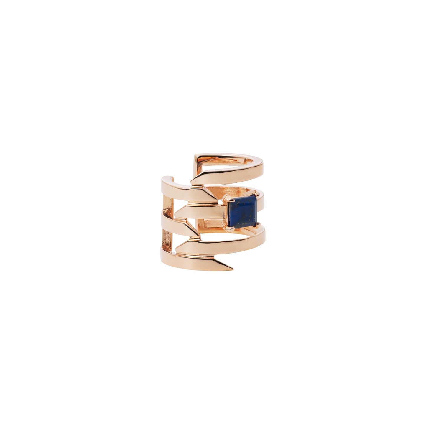 Offset Ear Cuff_PG × Lapis Lazuli × White Dia(optional)