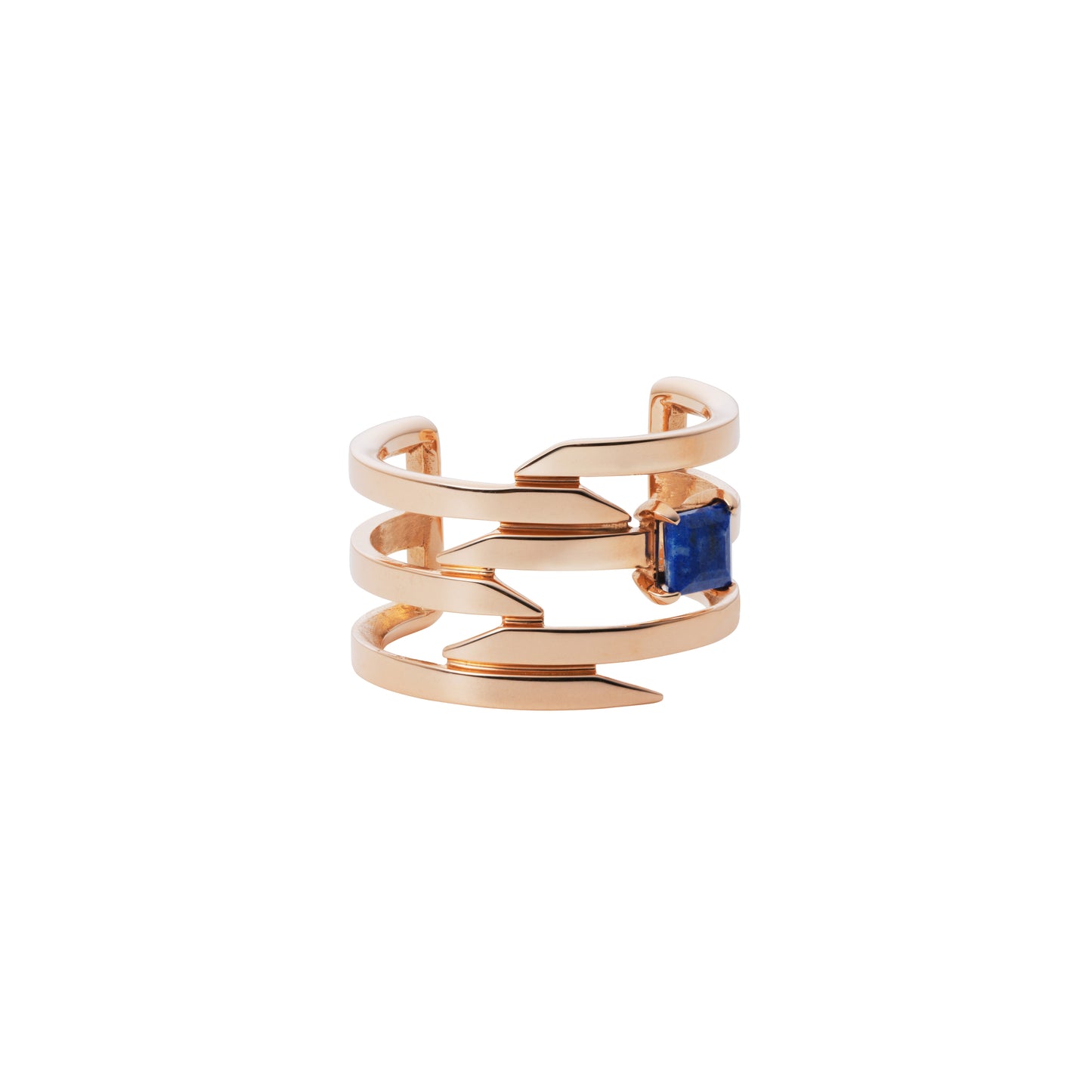 Offset Ring_PG × Lapis Lazuli × White Dia(optional)