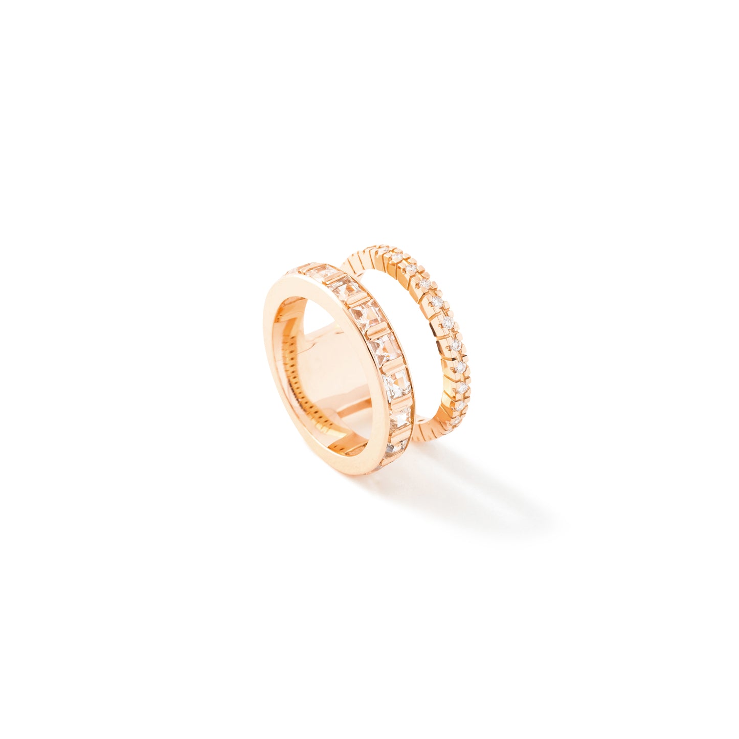 Alignment Ring_PG × White Topaz
