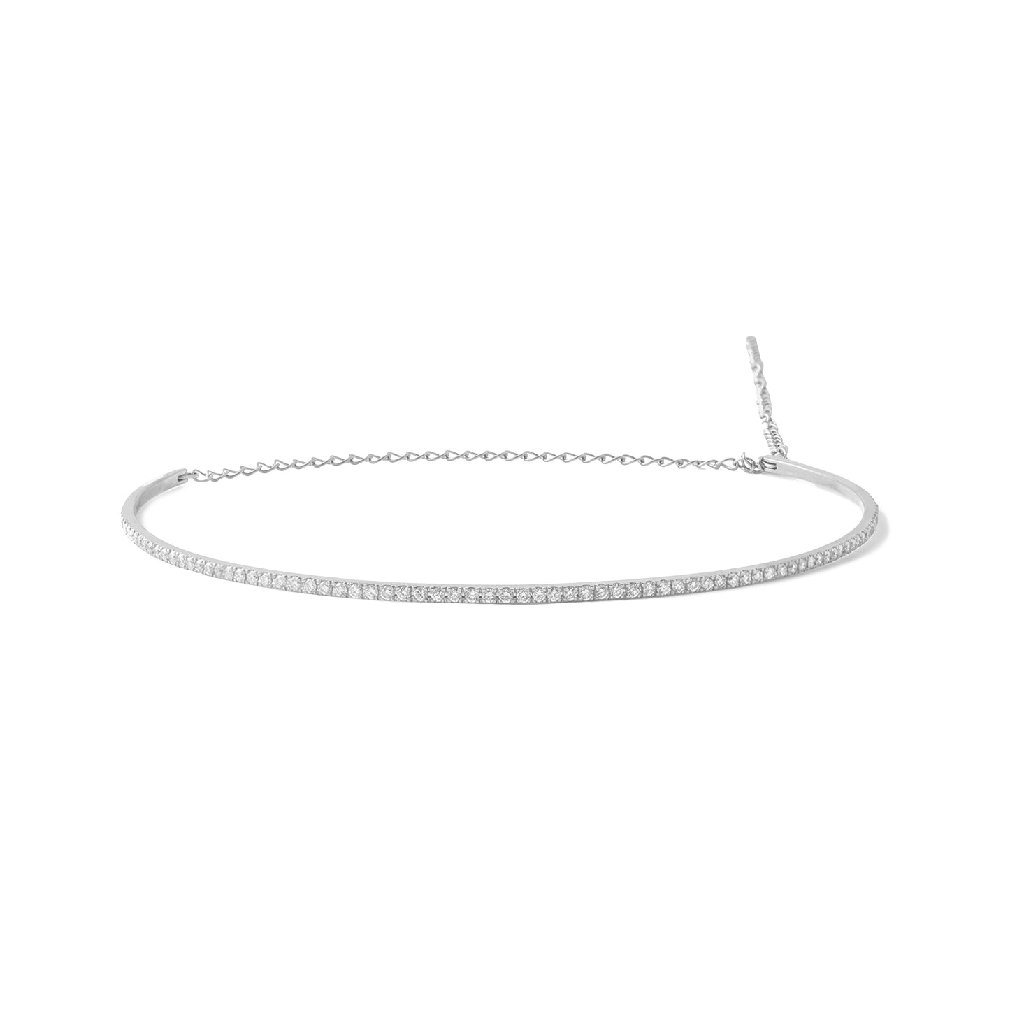 Straight Choker_WG × White Dia 1.60ct