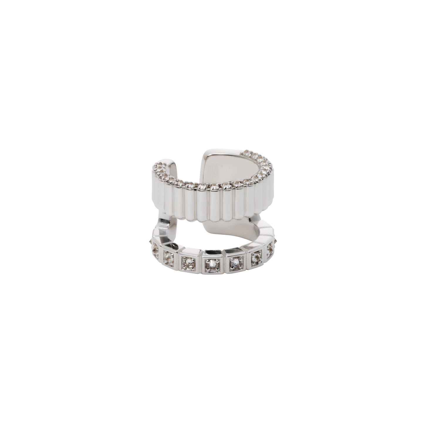 Pile Ear Cuff_WG × White Dia 0.31ct