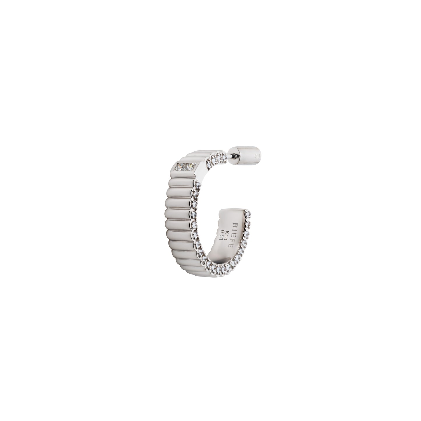Pile Earring_WG × White Dia 0.51ct