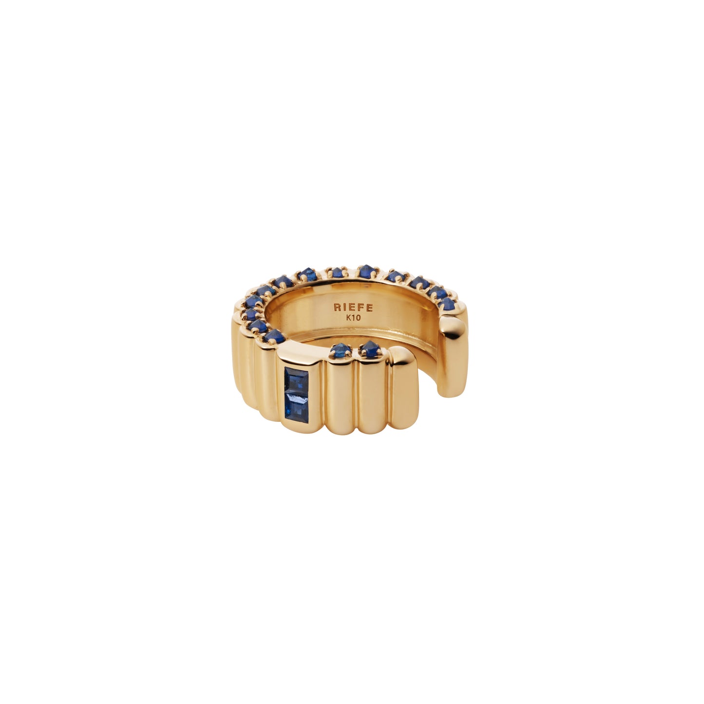 Pile Ear Cuff_YG × Blue Sapphire