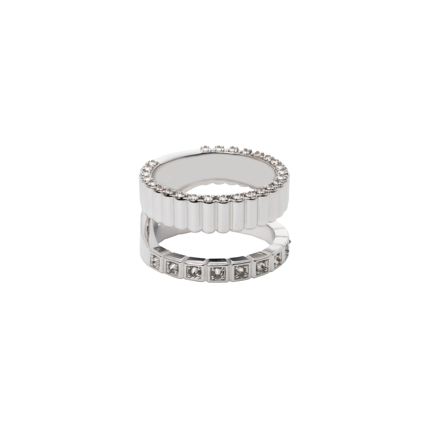 Pile Ring_WG × White Dia 0.48ct