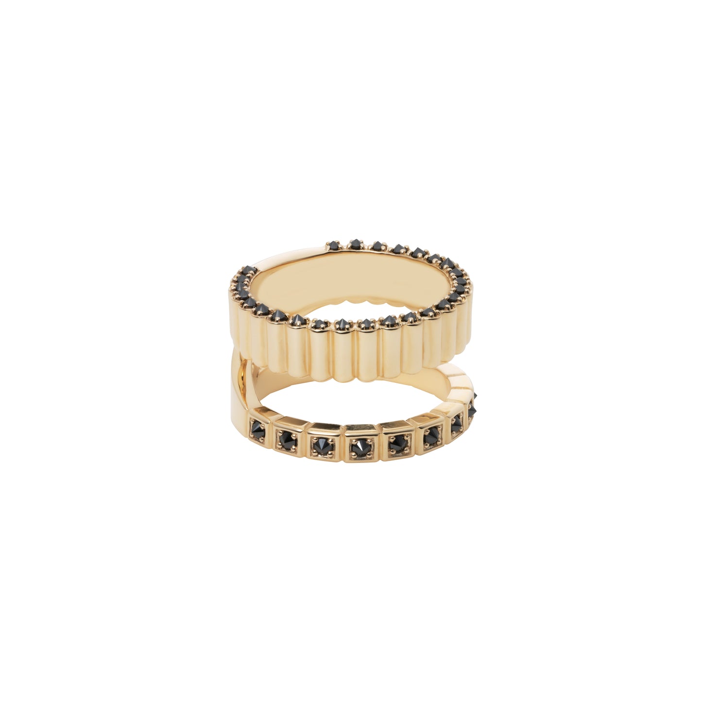 Pile Ring_YG × Black Dia 0.56ct