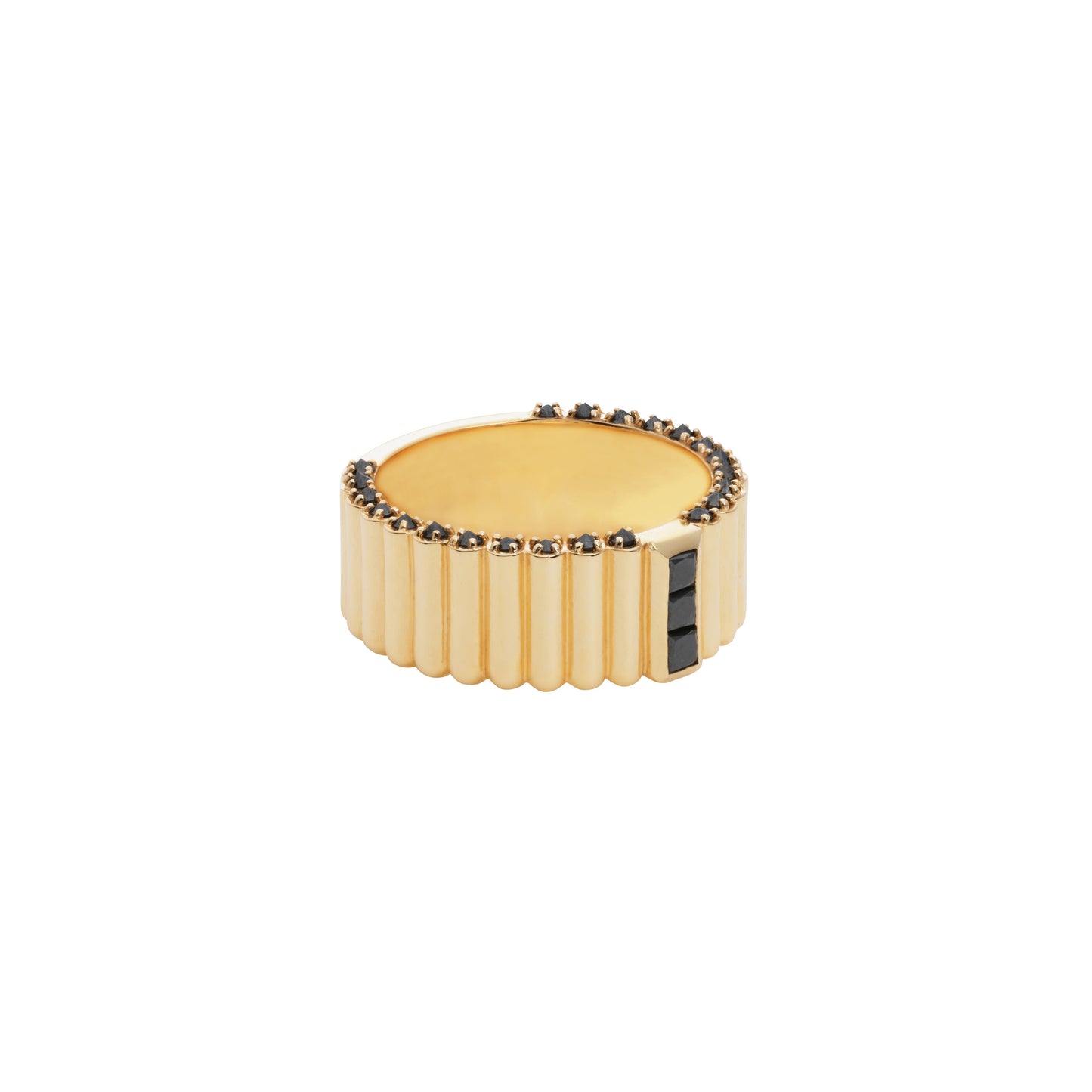Pile Ring_YG × Black Dia 0.42ct