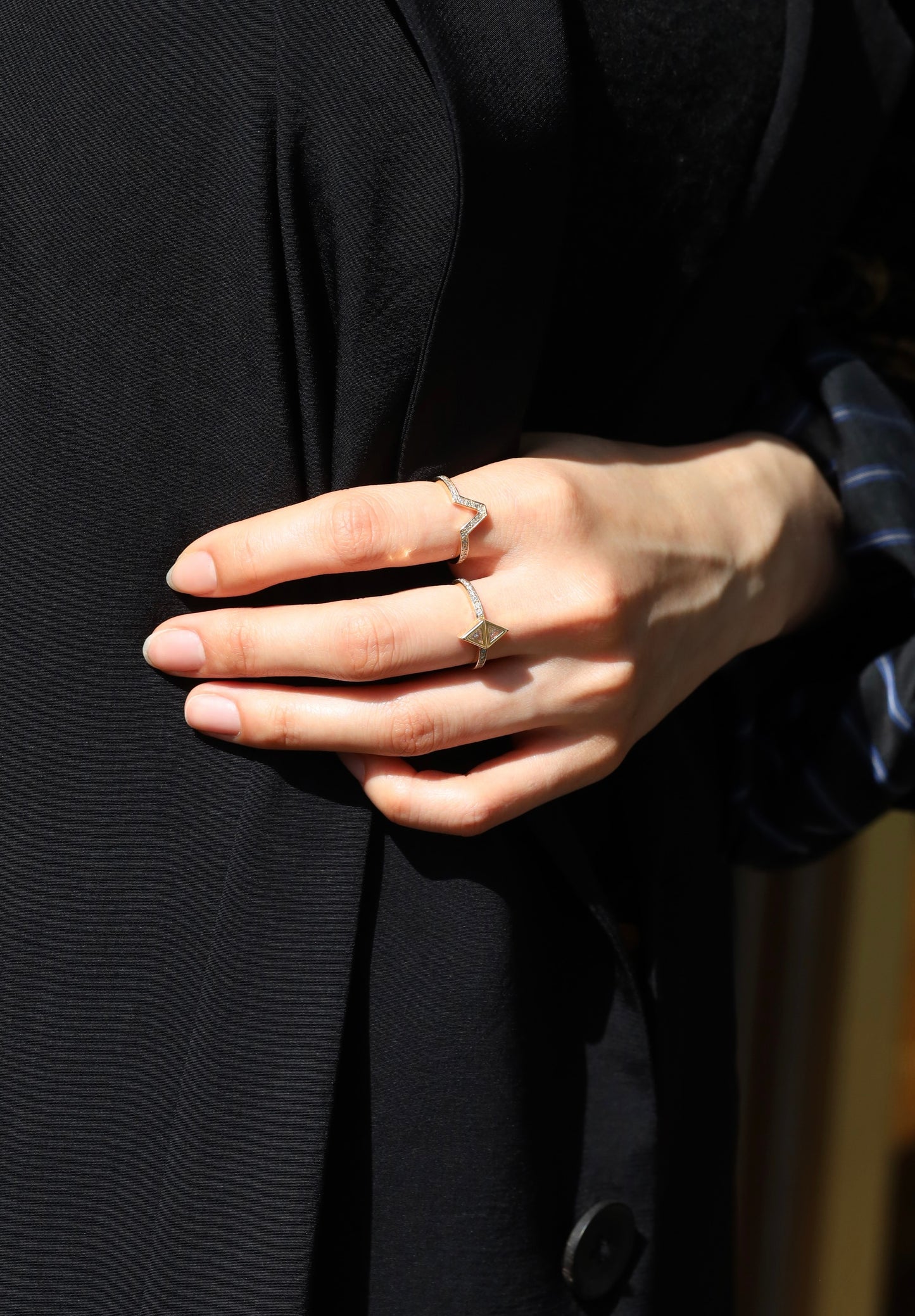 Attack Ring_YG × White Dia 0.24ct