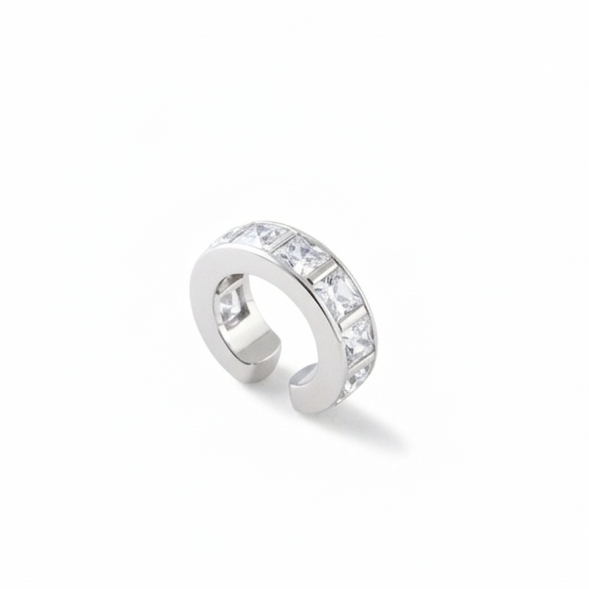 Alignment Ear Cuff_WG × White Topaz