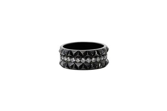 Rugged Combo Ring_SV925 × White Dia 0.50ct
