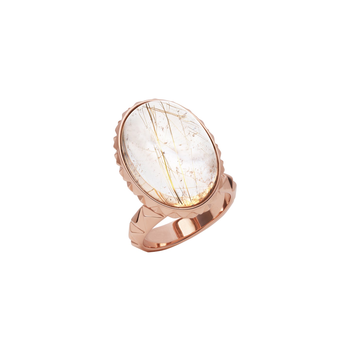 Rugged Tablet Ring_SV925 × Rutile Quartz