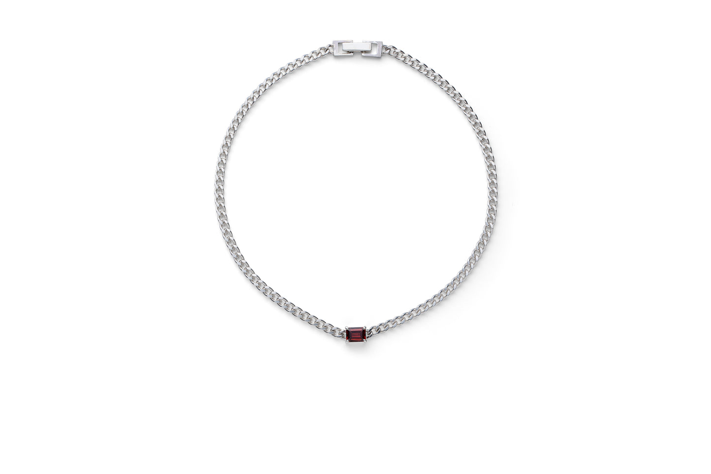 Incomplete Necklace_SV925 × Garnet