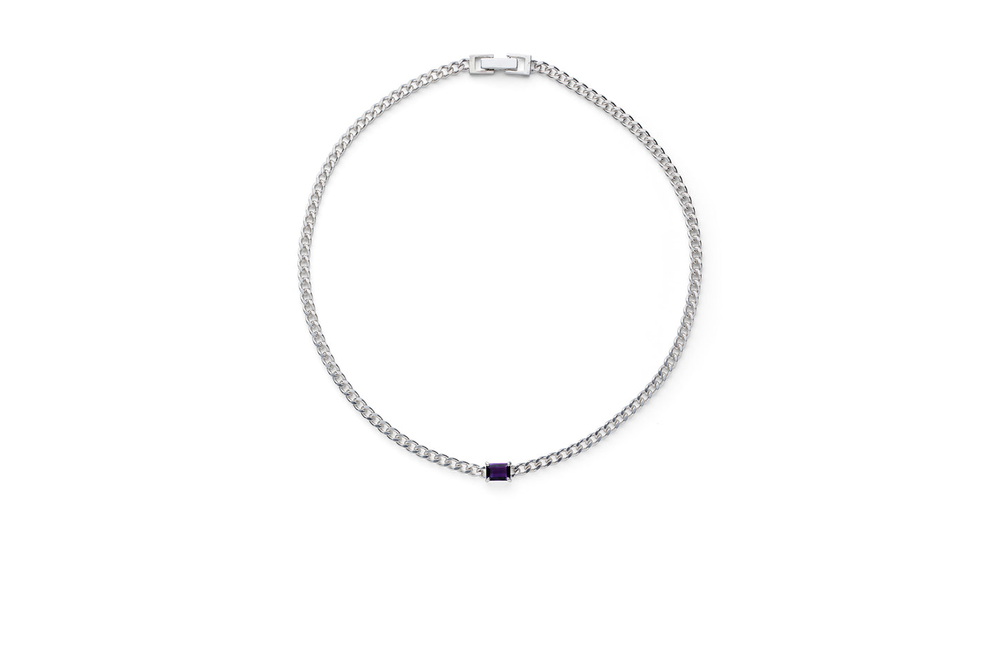 Incomplete Necklace_SV925 × Amethyst