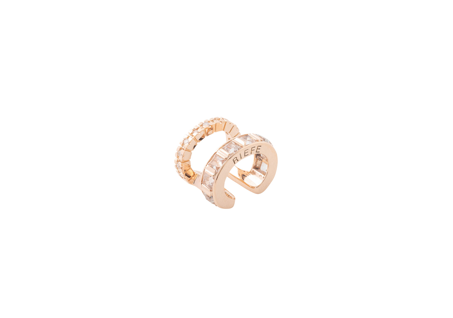 Alignment Ear Cuff_PG × White Topaz