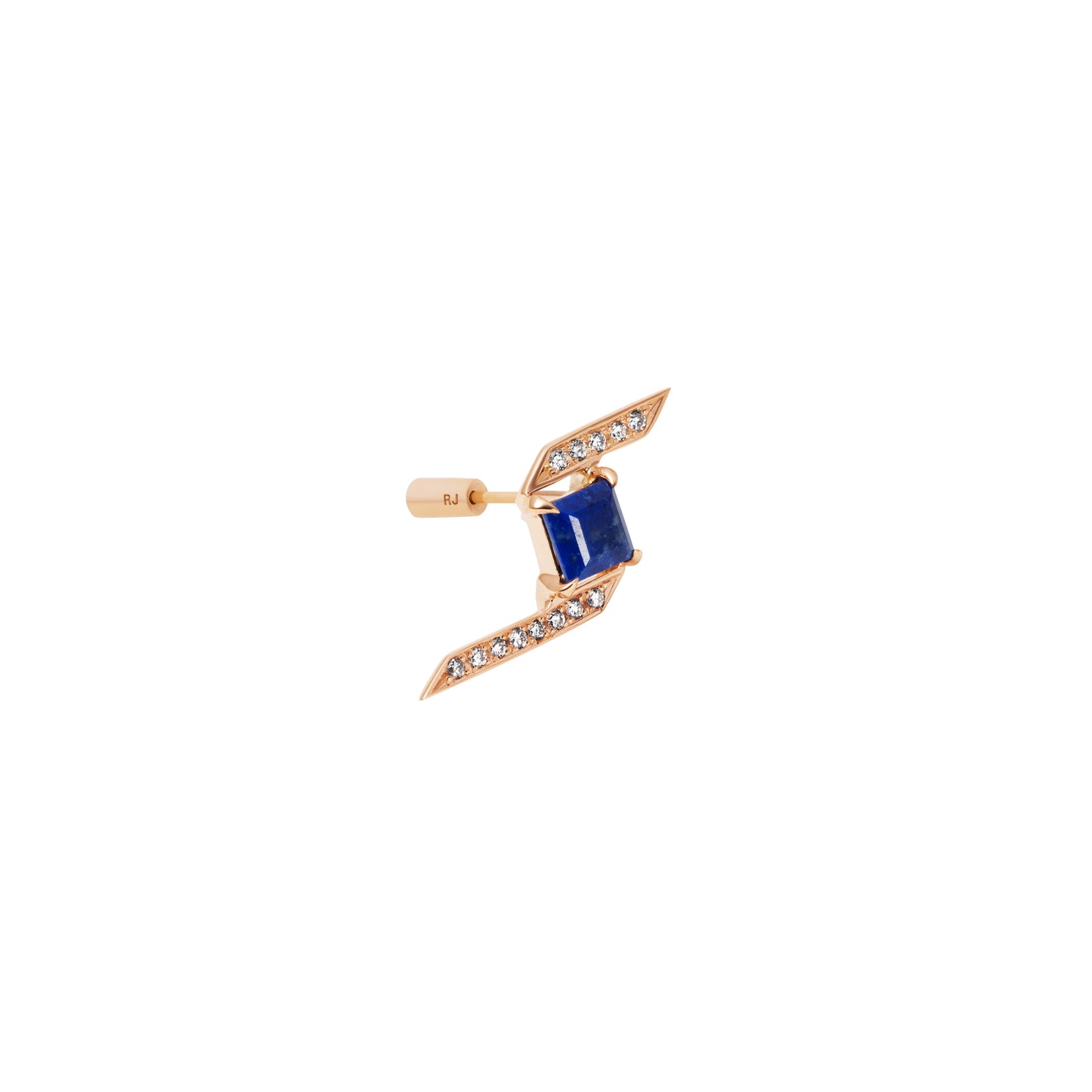 Offset Earring_PG × Lapis Lazuli × White Dia(optional)