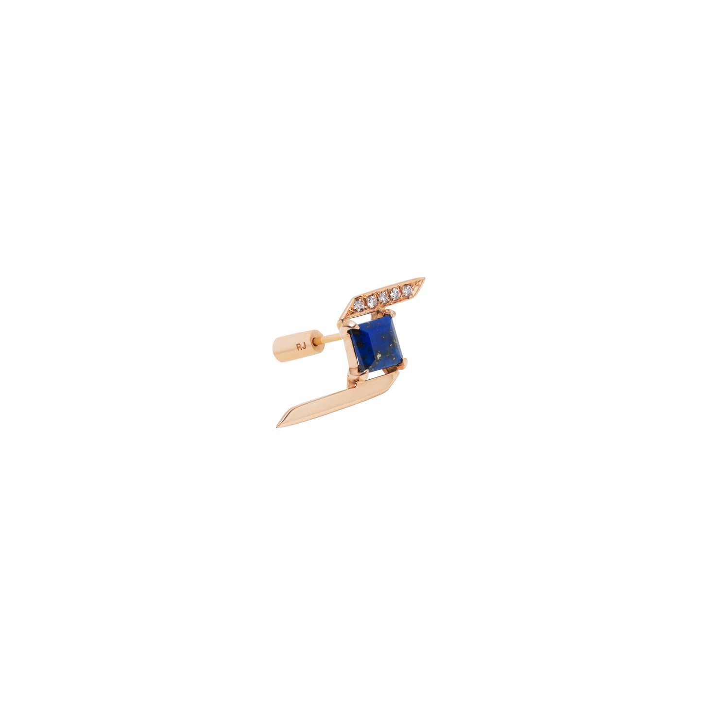 Offset Earring_PG × Lapis Lazuli × White Dia(optional)