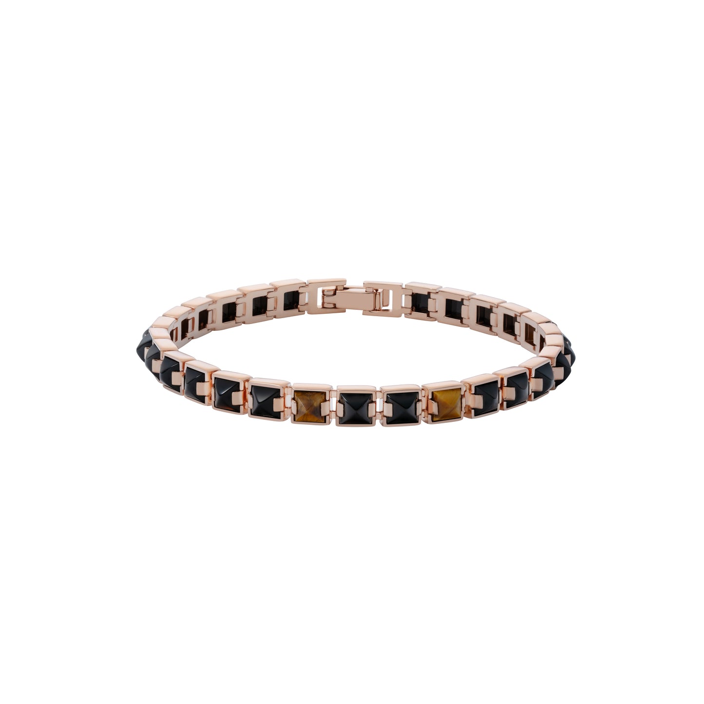 Arc Bracelet_SV925 × Black Onyx × Tiger Eye