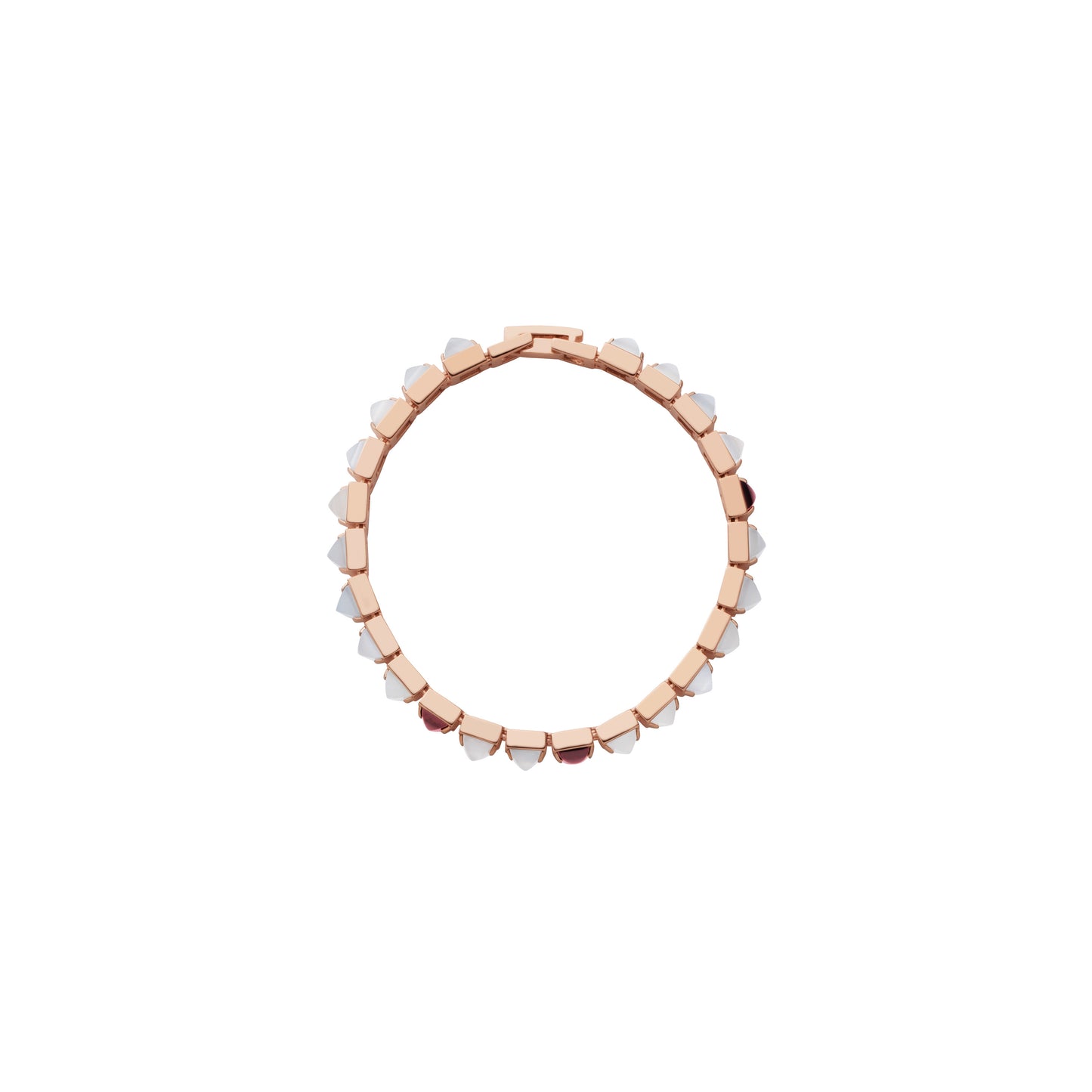 Arc Bracelet_SV925 × Gray Moon Stone × Garnet