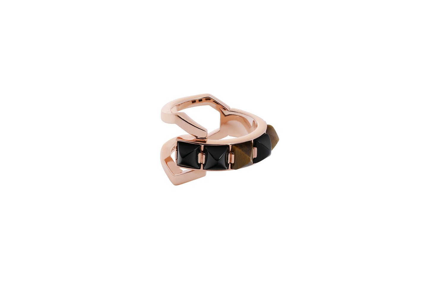 Arc Ring_SV925 × Black Onyx × Tiger Eye