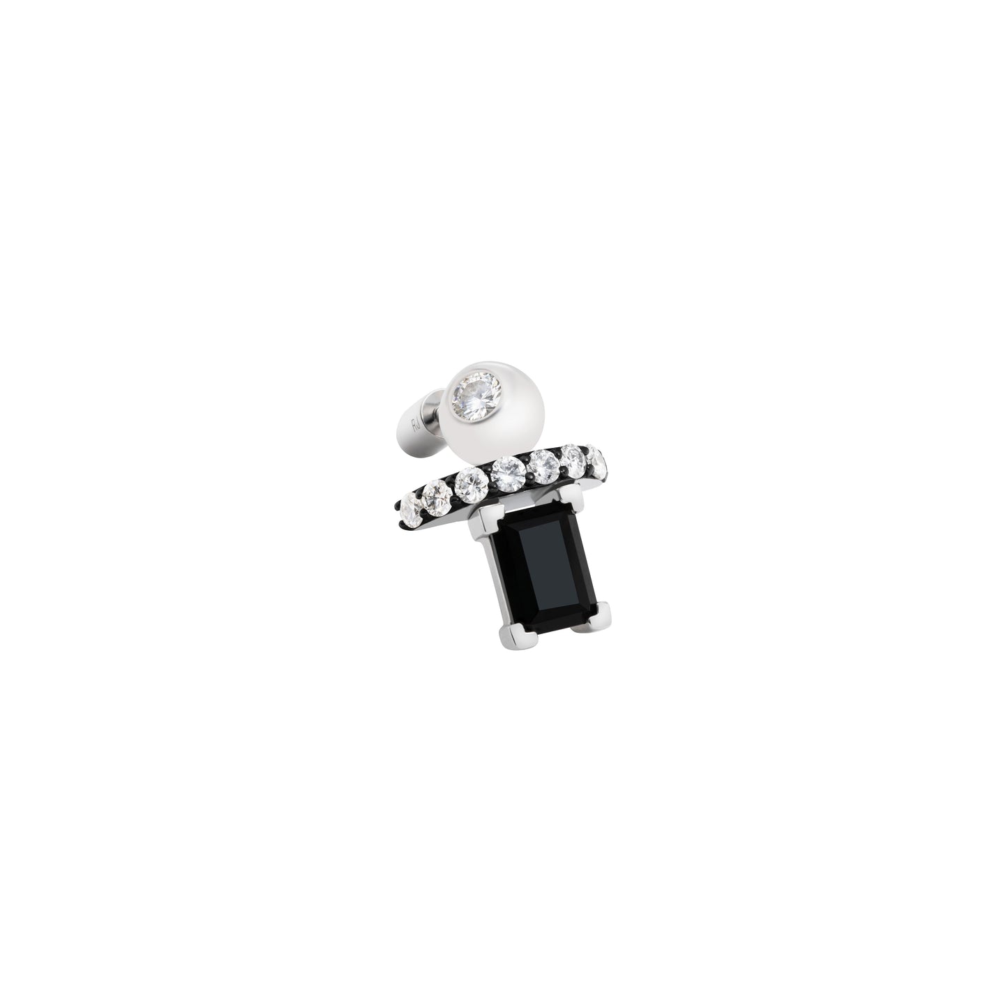 Equal Earring_WG × Black Onyx