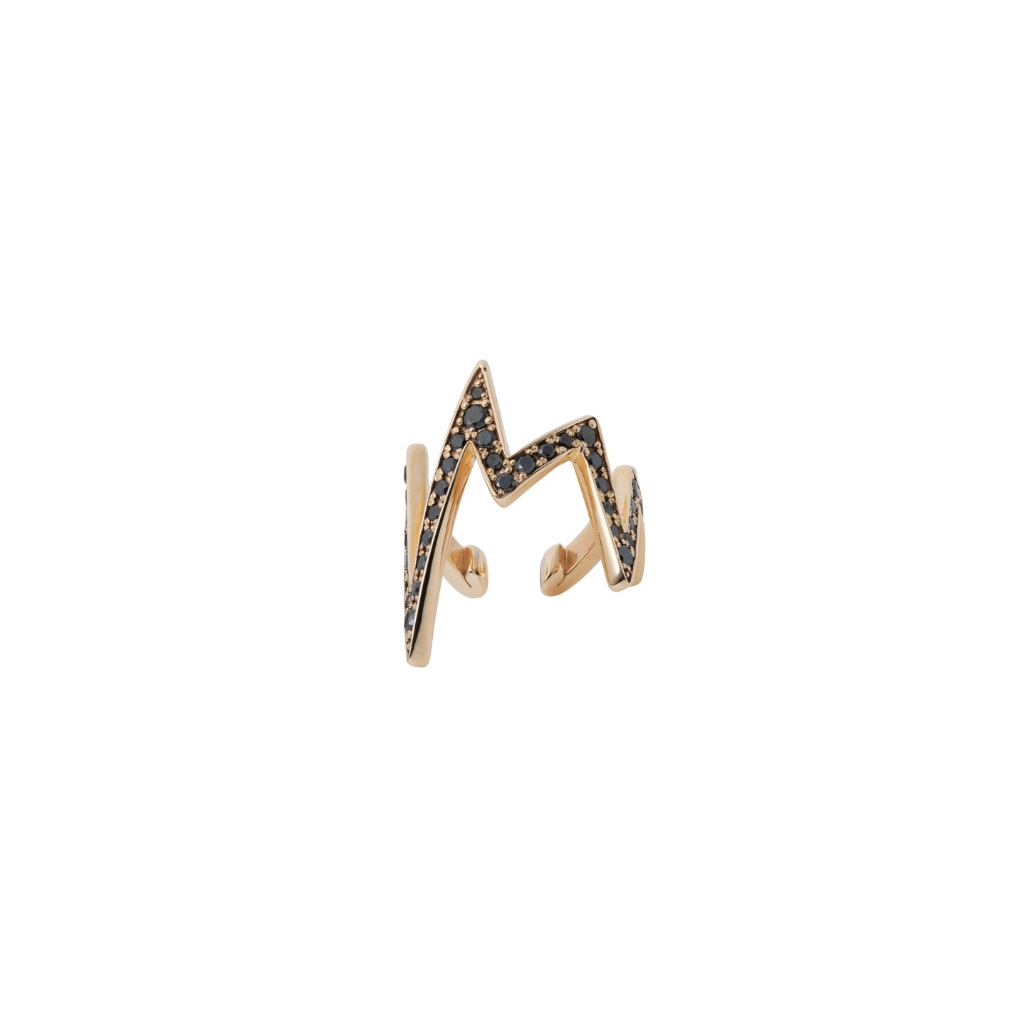 Noise Ear Cuff_YG × Black Dia 0.40ct