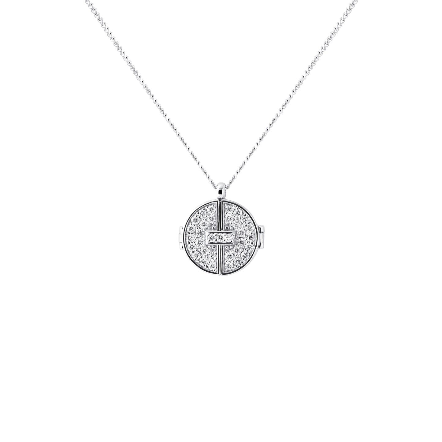Axis Pendant_WG × White Dia 0.23ct