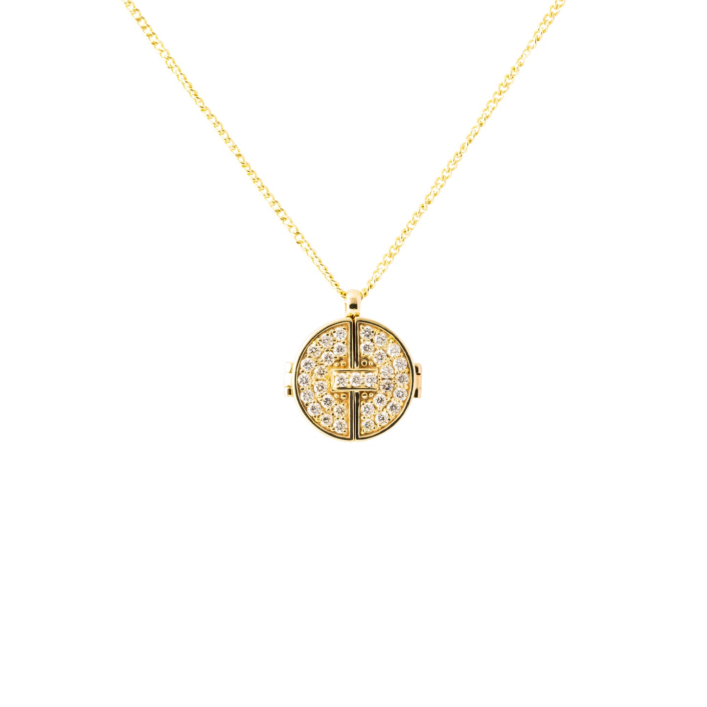 Axis Pendant_YG × White Dia 0.23ct