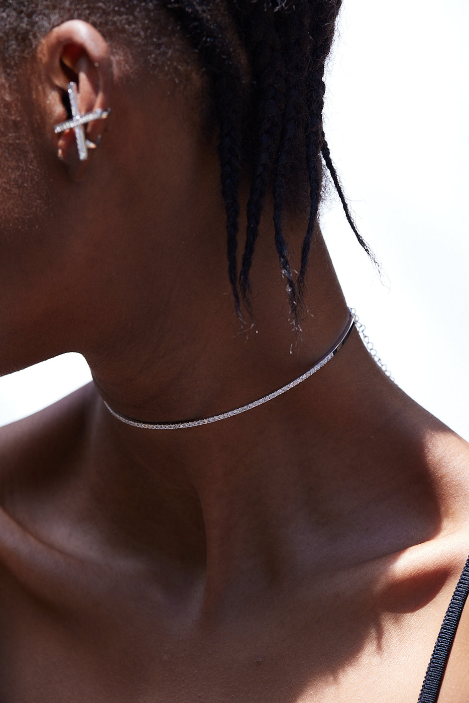 Straight Choker_WG × White Dia 1.60ct