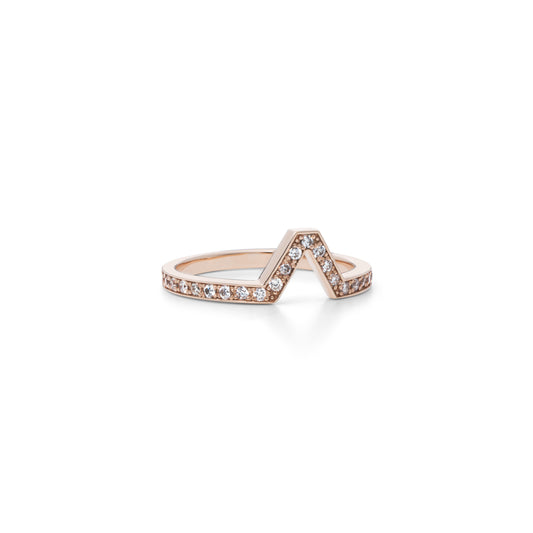 Attack Ring_PG × White Dia 0.24ct
