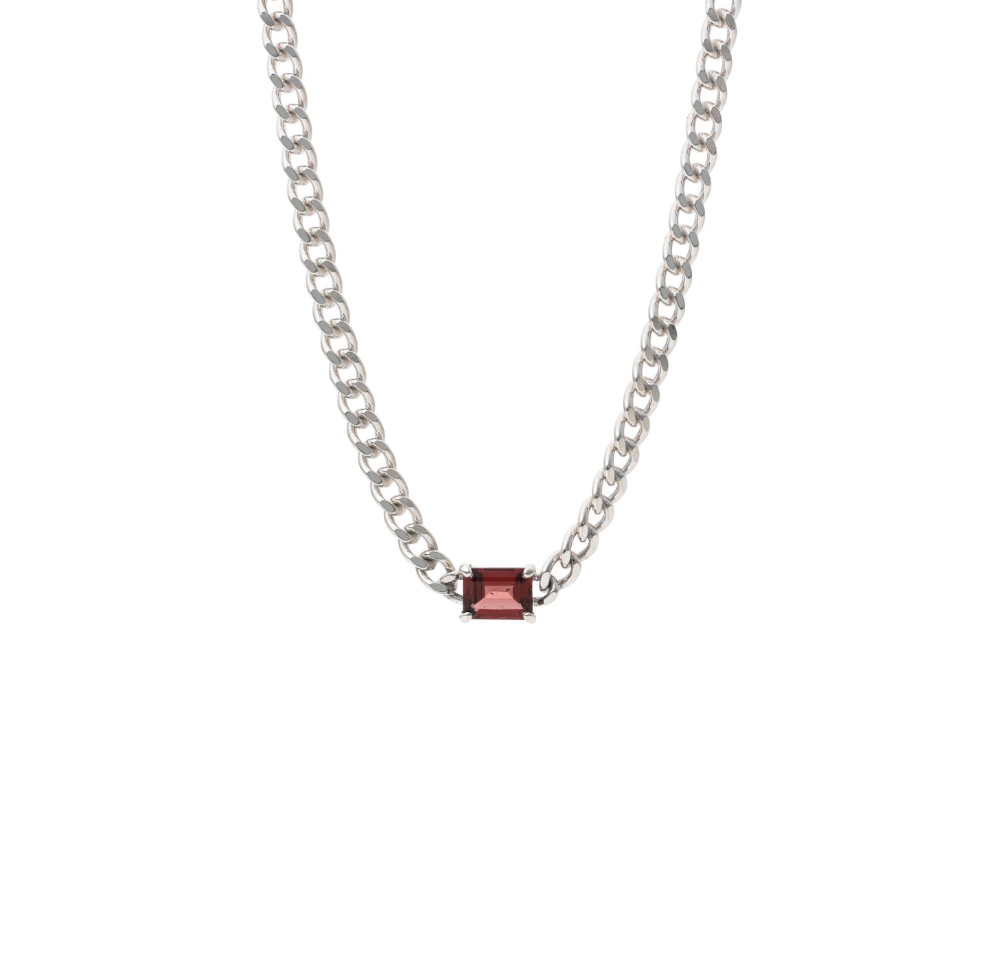 Incomplete Necklace_SV925 × Garnet