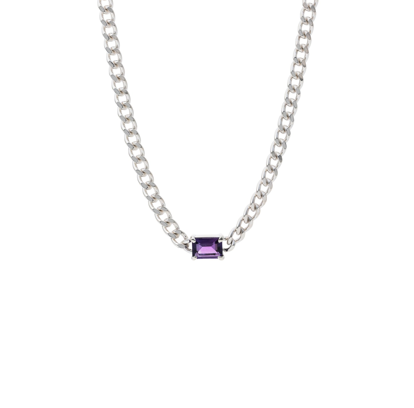 Incomplete Necklace_SV925 × Amethyst