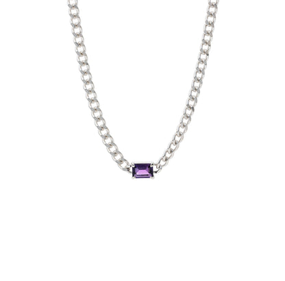 Incomplete Necklace_SV925 × Amethyst