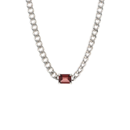 Incomplete Necklace_SV925 × Garnet