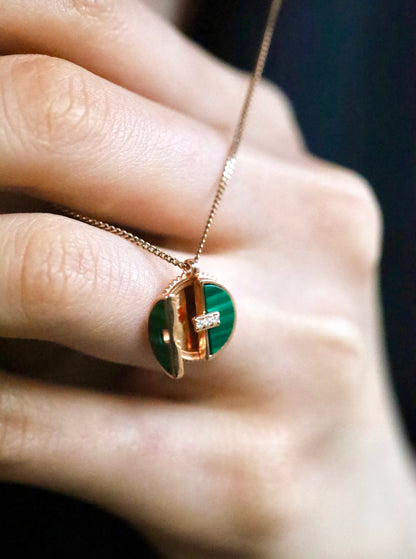 Axis Pendant_PG × Malachite