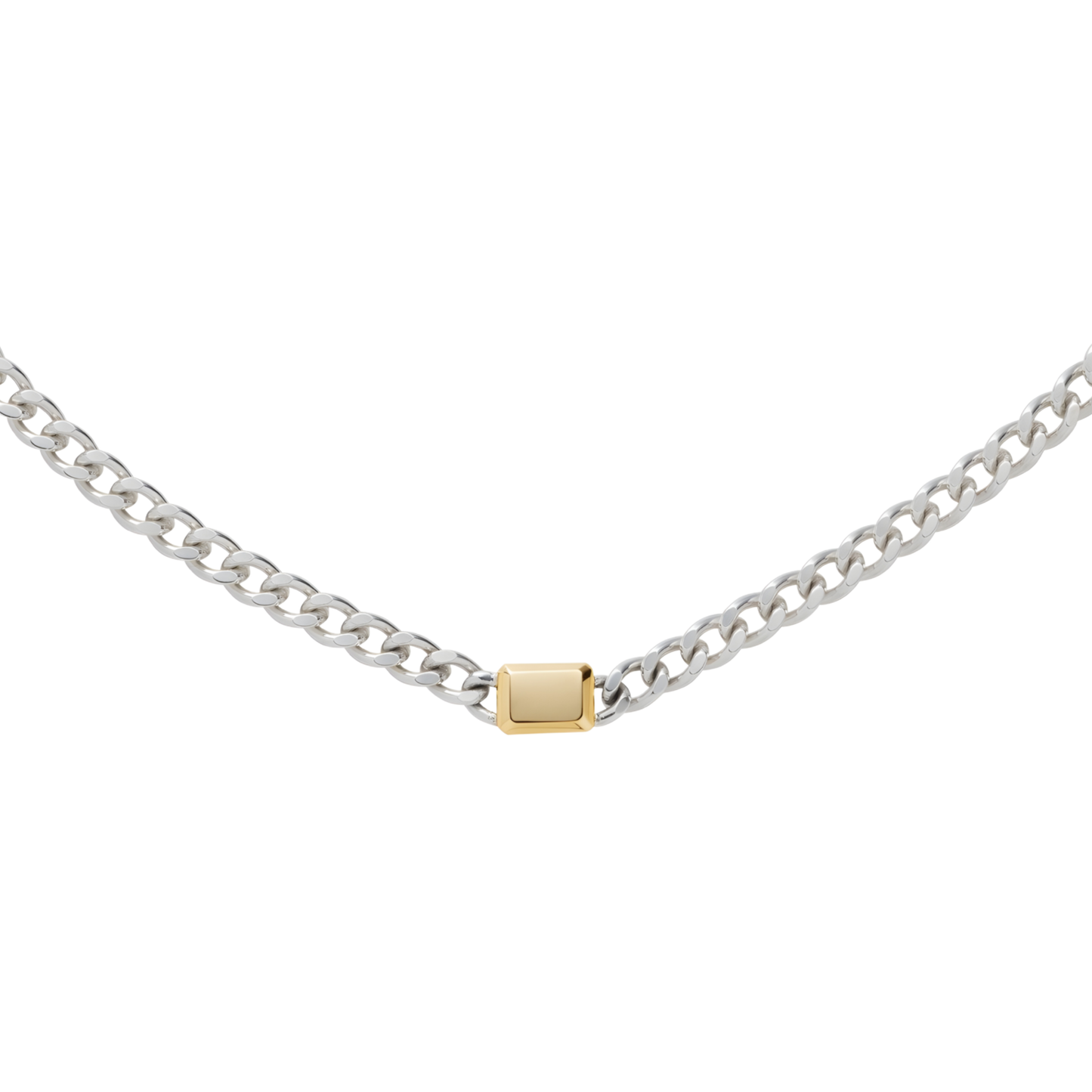 Incomplete Necklace_SV925 × Yellow Gold