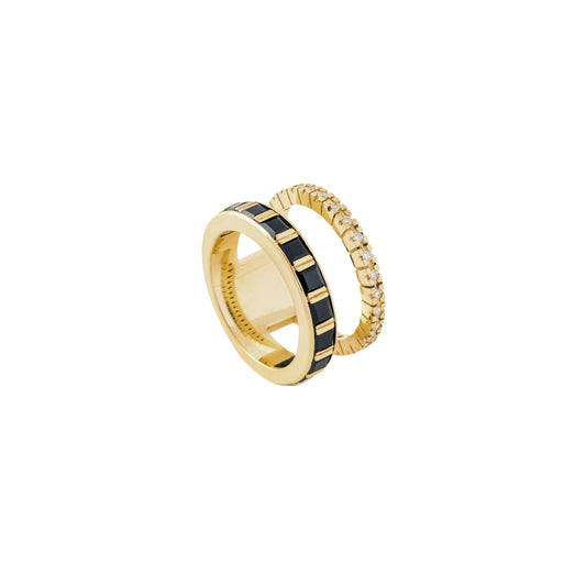Alignment Ring_YG × Black Onyx