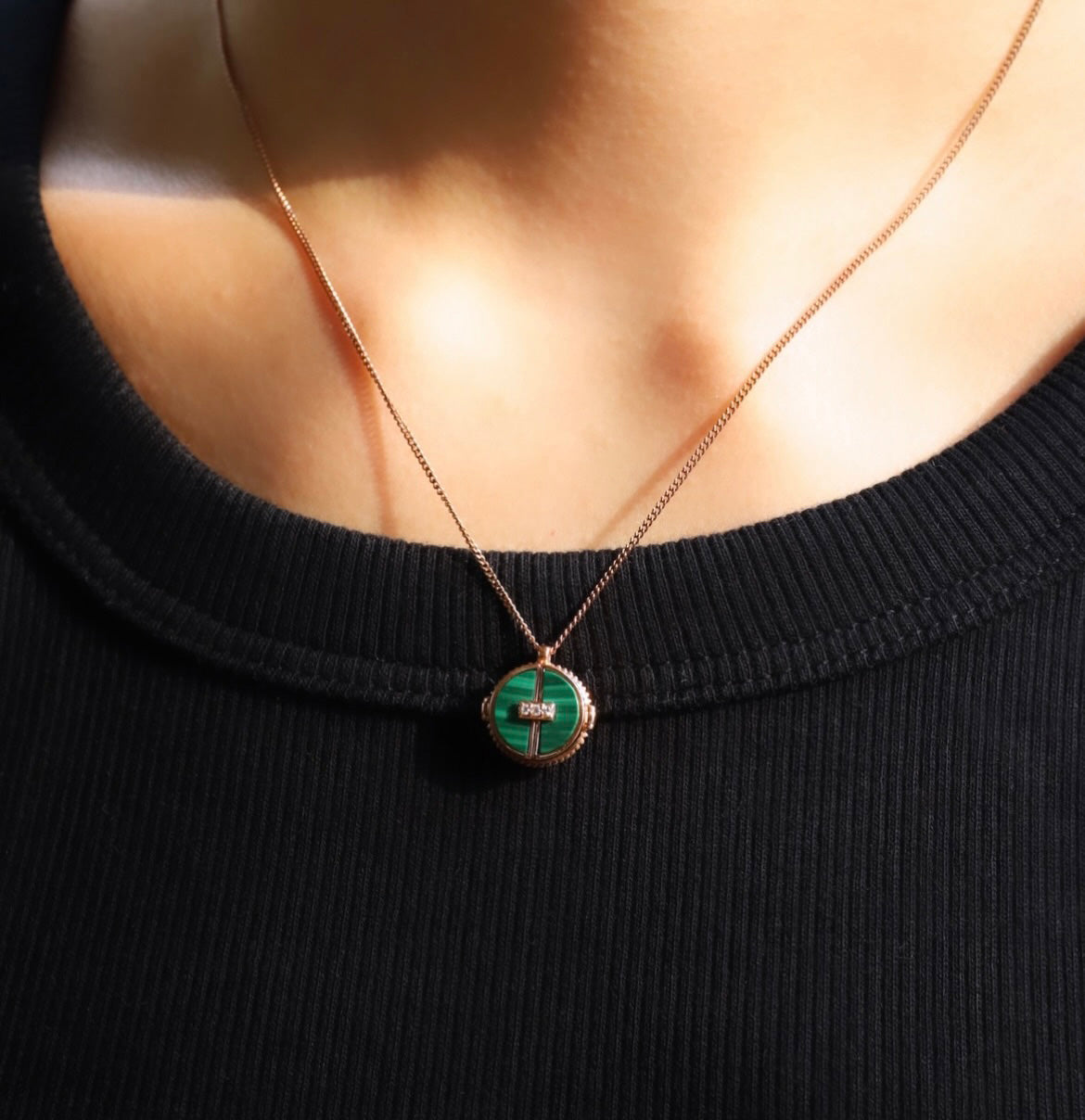 Axis Pendant_PG × Malachite