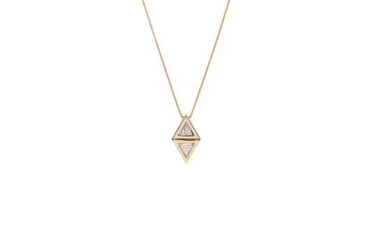 Attack Pendant_YG × White Dia 0.18ct