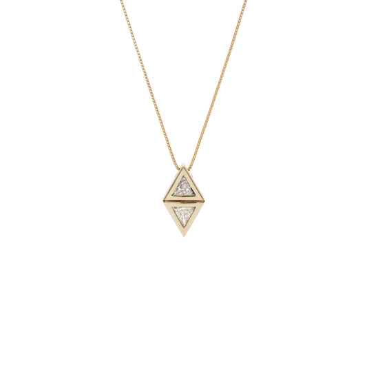 Attack Pendant_YG × White Dia 0.18ct