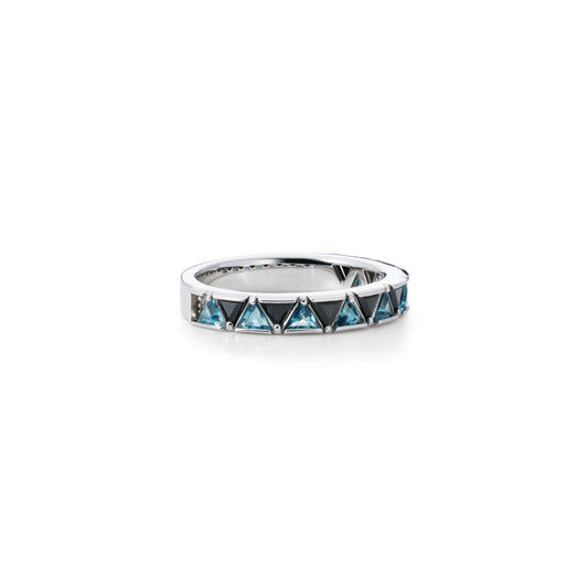 Protection Ring S_WG × Black Spinel × London Blue Topaz