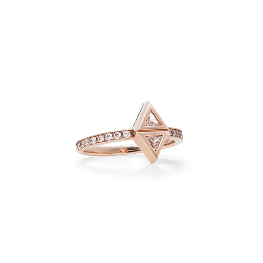 Attack Ring_PG × White Dia 0.35ct