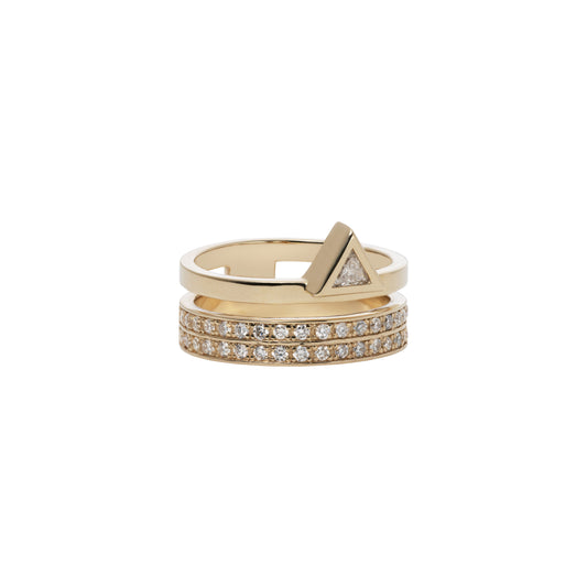 Attack Ring_YG × White Dia 0.50ct