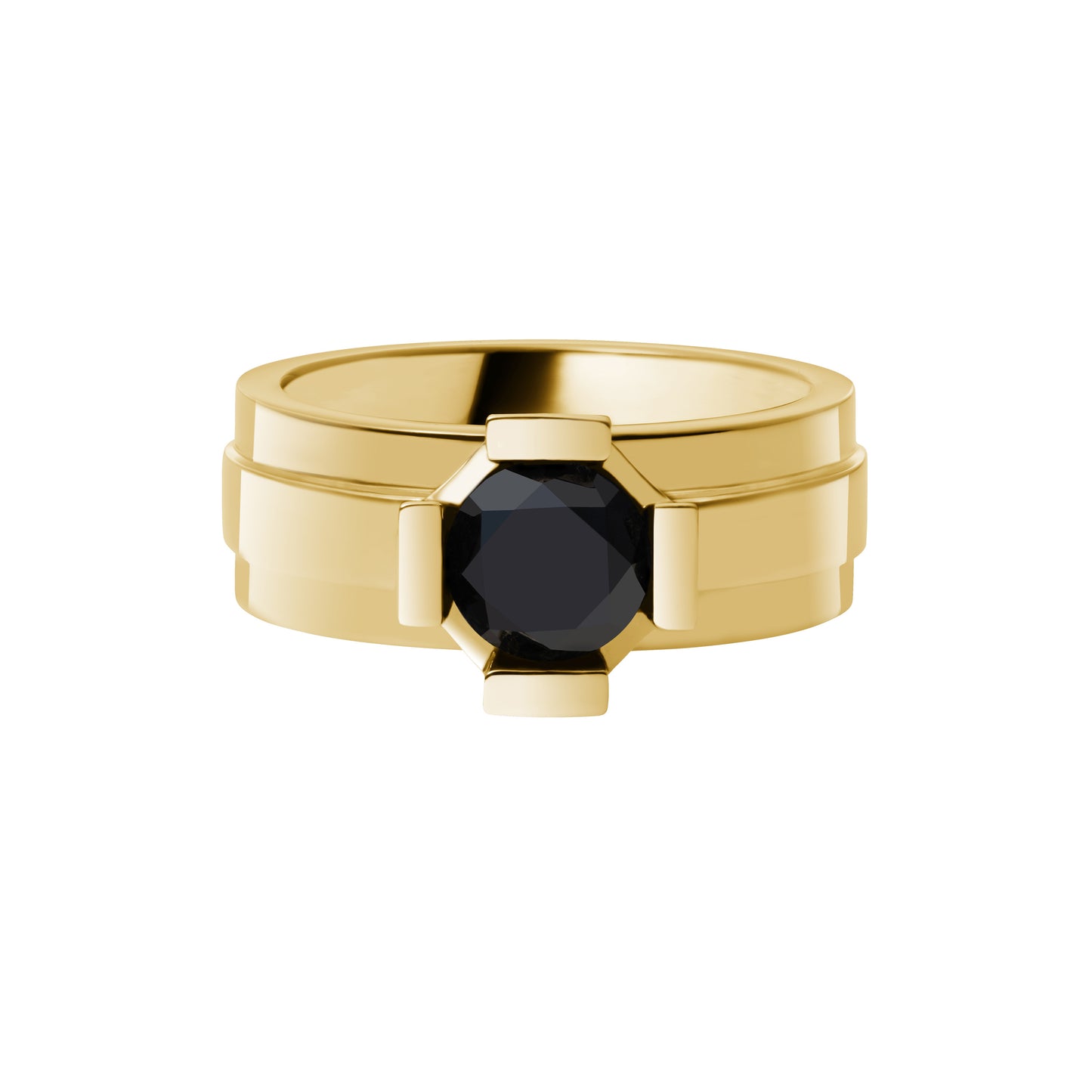Tie Ring_YG × Black Dia 1.67ct