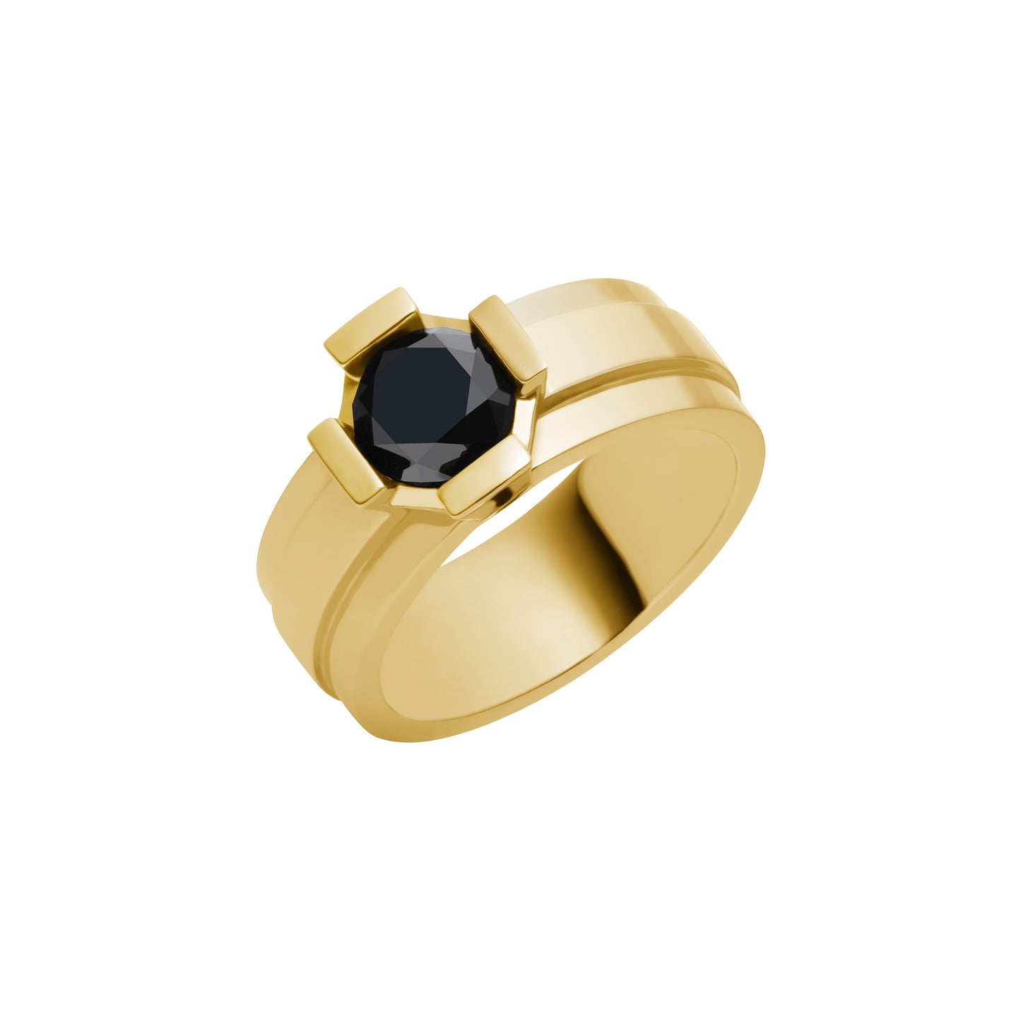 Tie Ring_YG × Black Dia 1.67ct