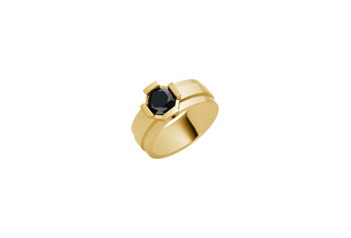 Tie Ring_YG × Black Dia 1.67ct