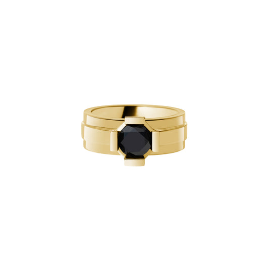 Tie Ring_YG × Black Dia 1.67ct