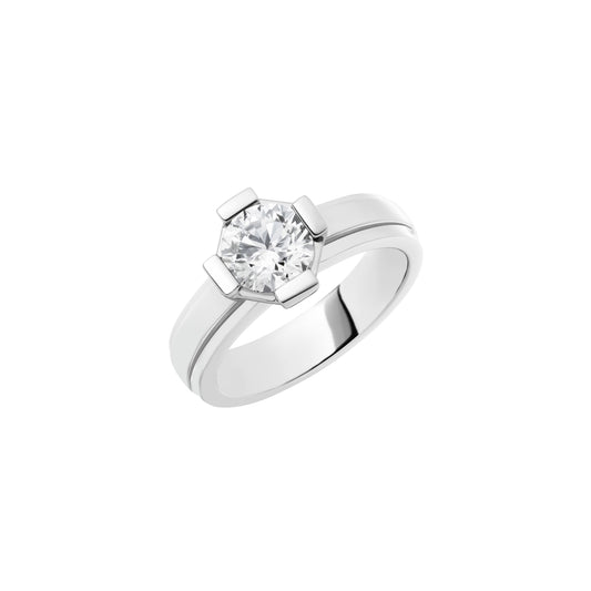 Beloved Tie Ring_PT × White Dia 1.00ct
