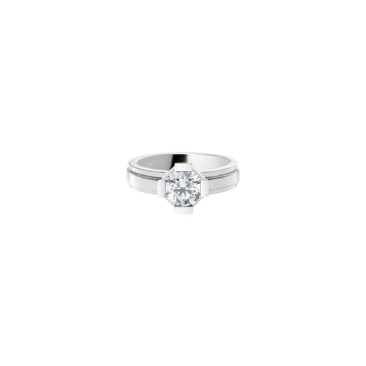 Beloved Tie Ring_PT × White Dia 1.00ct